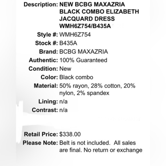 BCBGMaxAzria like new M bandage dress with long zipper on the back super stylish - Picture 4 of 13